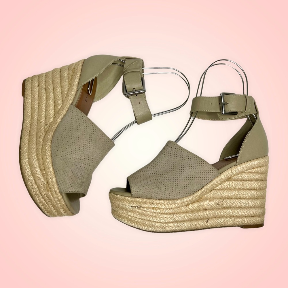Indigo Rd. ‘Irairy’ Platform Espadrille Wedge Heels ,Beige, Ladies Size 7